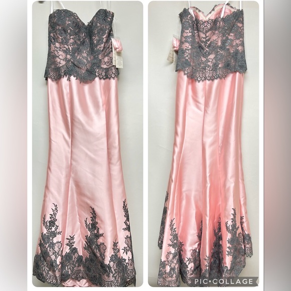 Brand new Montage by Mon Cheri Mikado trumpet strapless Gown - Picture 11 of 12